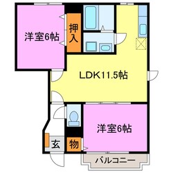 ヴァンベールＭⅠ・Ⅱの物件間取画像